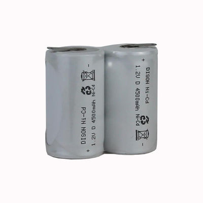 Hoge lage temperatuur Ni Cd oplaadbare batterij D KRH33/62 2.4V 3.6ah